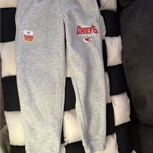 Kids Gray Chiefs Football Sweatpants